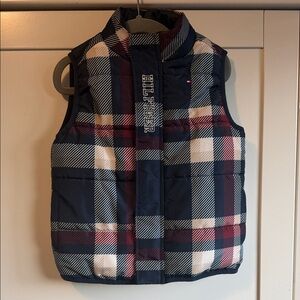 Tommy Hilfiger Kids Plaid Vest - Navy, Red, and White - 24M